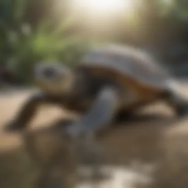 Sea Turtles in Their Environment A diverse group of sea turtles in their natural habitat