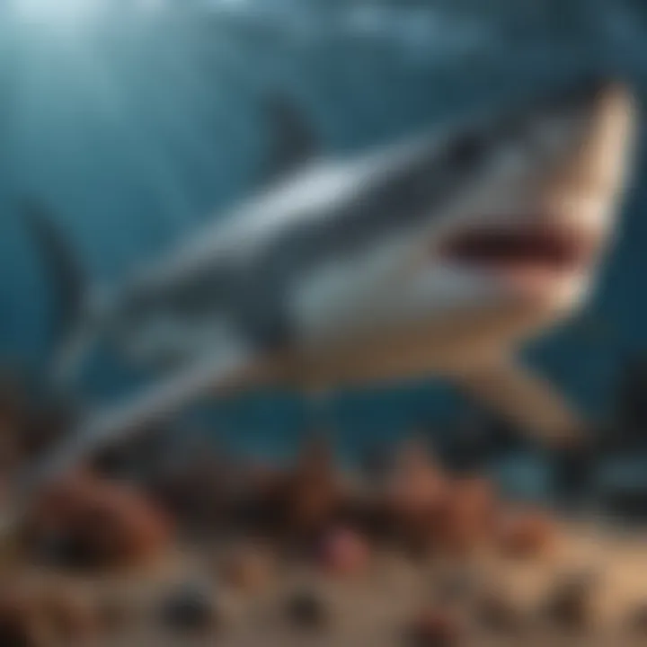 An infographic highlighting the impact of climate change on shark populations and marine ecosystems.
