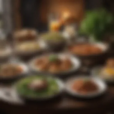 Traditional Irish Cuisine for St. Patrick's Day An array of traditional Irish dishes commonly enjoyed on St. Patrick's Day.