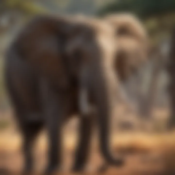 A majestic African elephant in its natural habitat, showcasing its large ears and trunk.