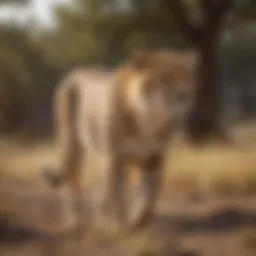 Cheetah in its natural habitat showcasing its agility and grace.