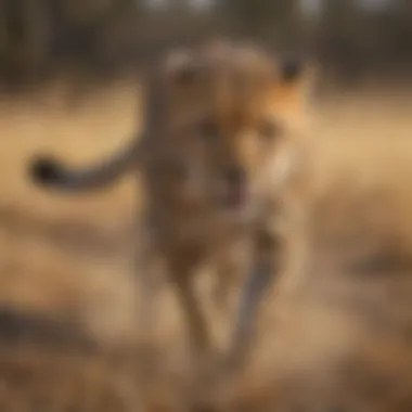 Cheetah hunting strategy in action, demonstrating speed and precision.