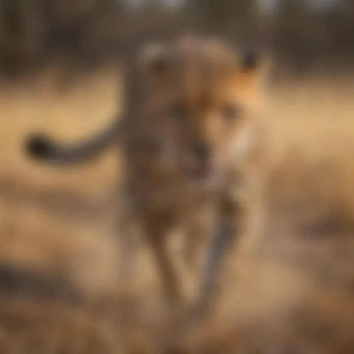 Cheetah hunting strategy in action, demonstrating speed and precision.