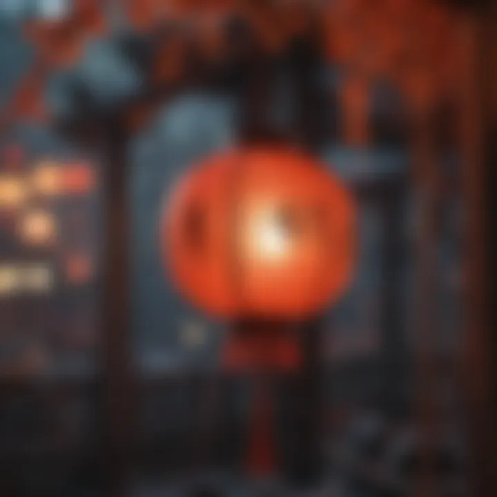 Traditional lanterns illuminating the New Year festivities