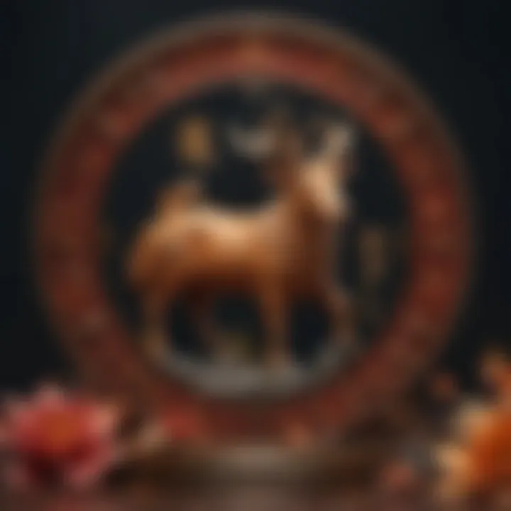 An ornate depiction of the twelve zodiac signs in Chinese culture