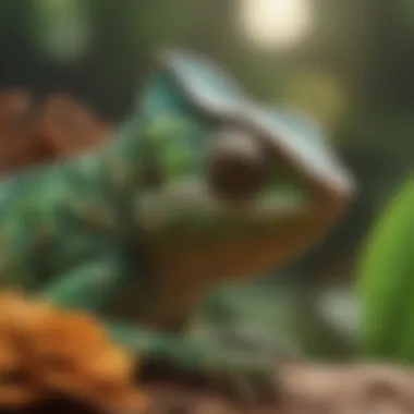 Variety of insects commonly found in a chameleon's diet