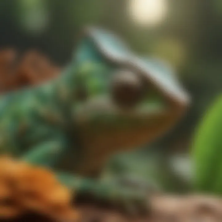 Variety of insects commonly found in a chameleon's diet