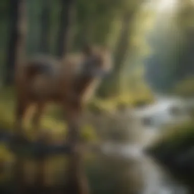 Interactions Between Animals and Ecosystems A serene landscape illustrating the interplay between animals and their ecosystems.