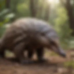 Pangolin foraging in the wild