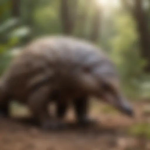 Pangolin foraging in the wild