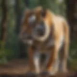 A majestic tiger prowling in its natural habitat, showcasing its striking coat and powerful physique.