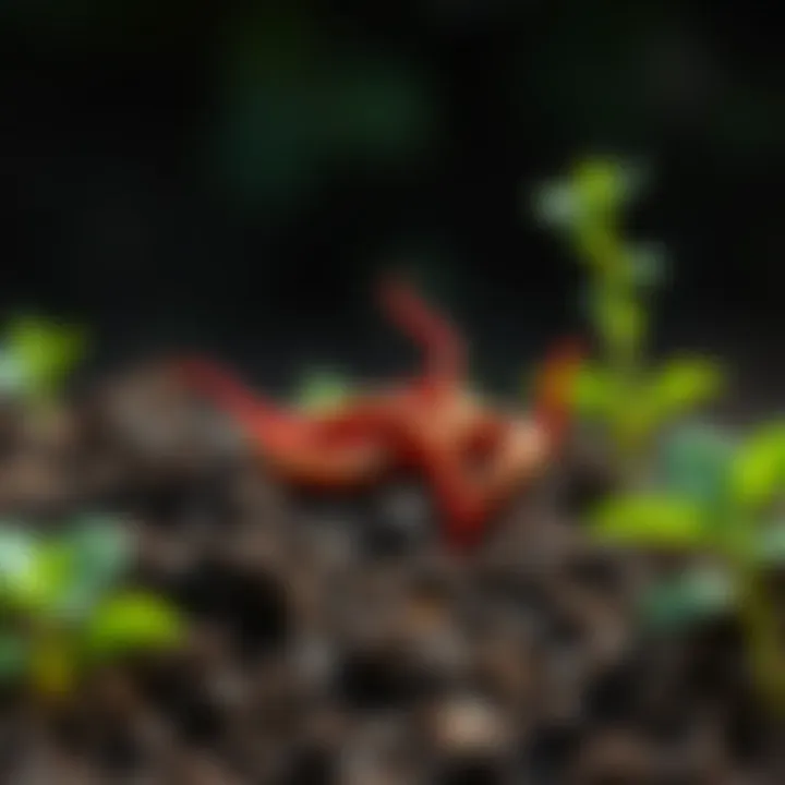 Healthy soil enriched by earthworm activity