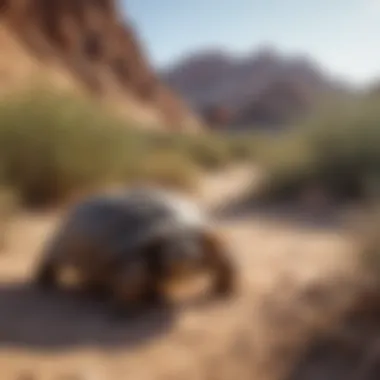 Habitat of the Desert Tortoise Desert landscape illustrating the habitat of the desert tortoise