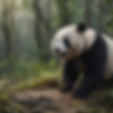 Conservationists monitoring panda habitats via drone