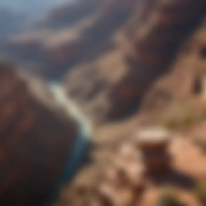 A breathtaking view of the Grand Canyon revealing its layered rock formations and vast expanse.