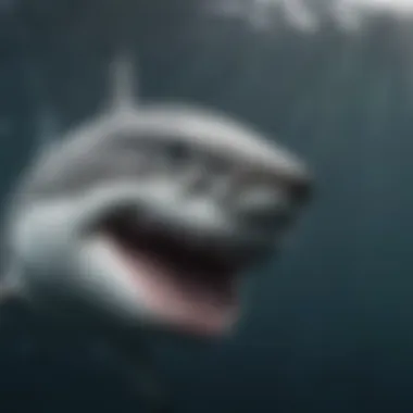 Majestic Great White Shark Great white shark swimming majestically
