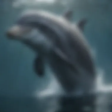 Dolphins interacting with their environment, showcasing ecological significance
