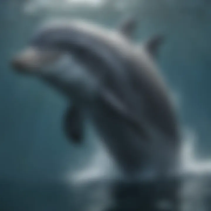Dolphins interacting with their environment, showcasing ecological significance
