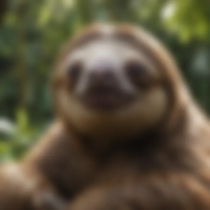 Map illustrating the geographical distribution of sloths across Central and South America.