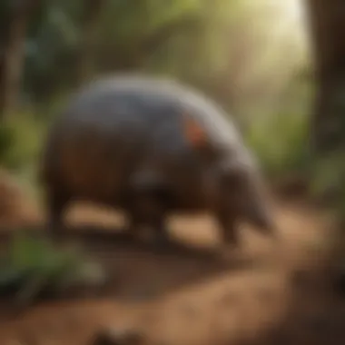 A visual representation of armadillo habitats showcasing various environments