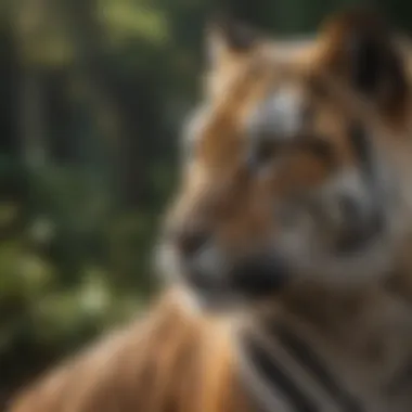 A conservationist educating the public about wildlife