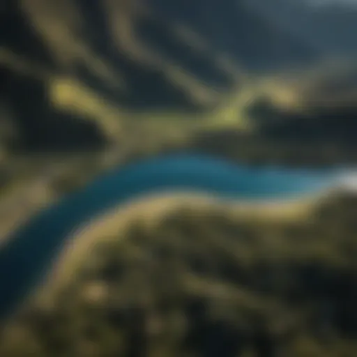 Aerial view of New Zealand's diverse landscapes