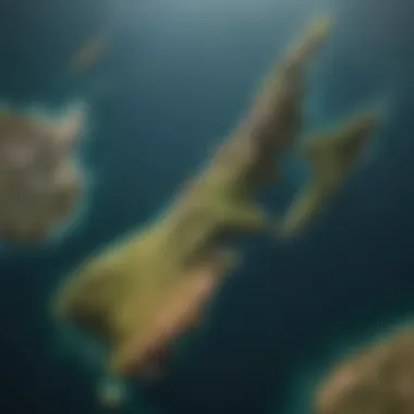 Map highlighting New Zealand's geographical position