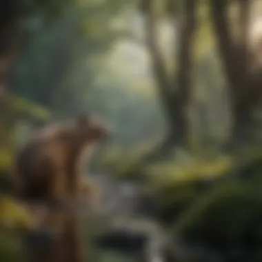 Diverse ecosystems illustrating interconnected wildlife
