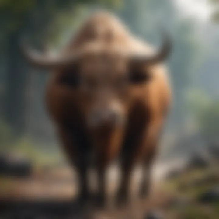 Ox representing diligence and reliability in traditions