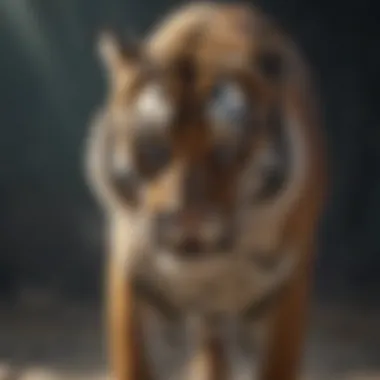 Tiger showcasing bravery and competitiveness