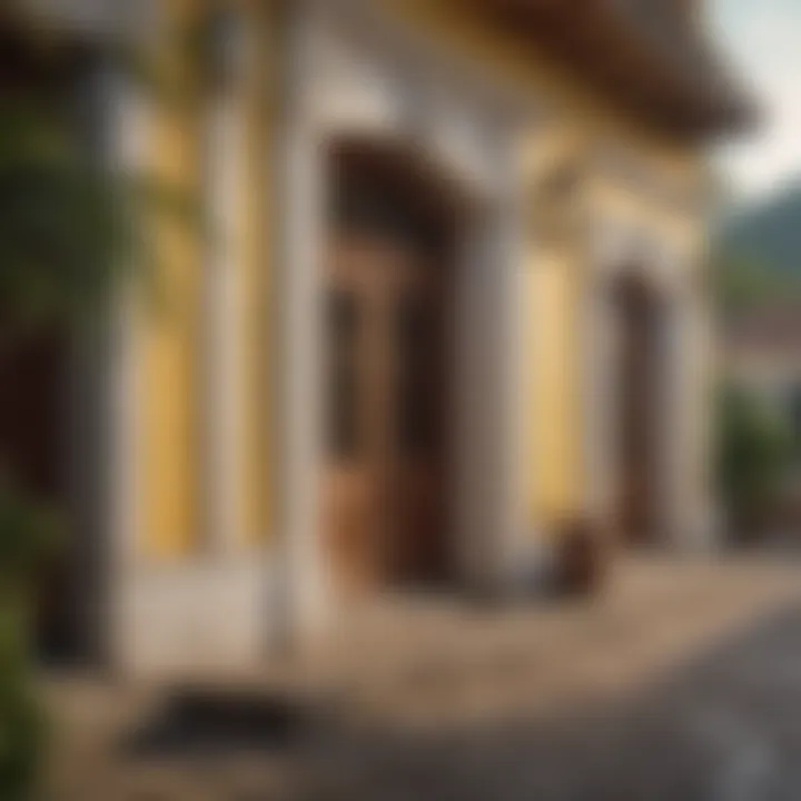 Historic architecture in a Colombian town showcasing colonial influence