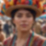 Colorful traditional Colombian festival showcasing cultural vibrancy