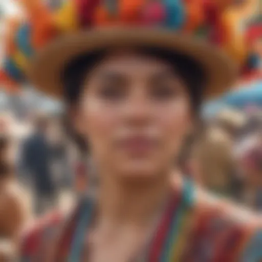Colorful traditional Colombian festival showcasing cultural vibrancy