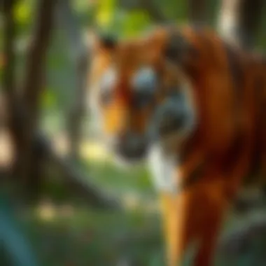A serene landscape showcasing the tiger's natural habitat
