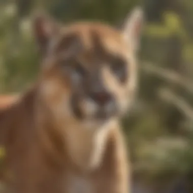 Puma in the Wild: A Call for Conservation A scenic view of a puma in the wild, emphasizing the importance of conservation.