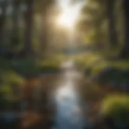 A vibrant Earth illustration depicting diverse ecosystems and natural landscapes