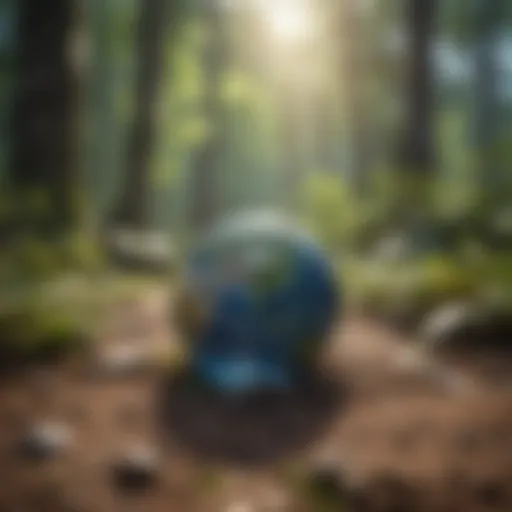A vibrant Earth surrounded by diverse ecosystems
