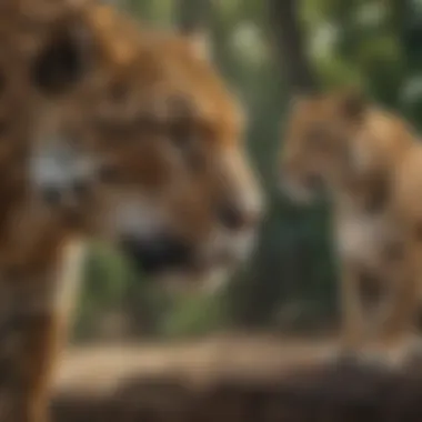 Jaguar Size Comparison with Other Big Cats Comparison of a jaguar next to other large felines, illustrating size differences and unique traits.