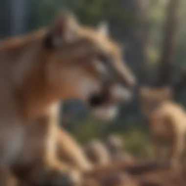 An illustration comparing the size of different mountain lion subspecies.