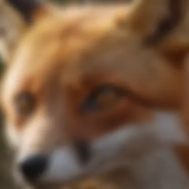 A close-up view of the red fox, highlighting its features and adaptations.