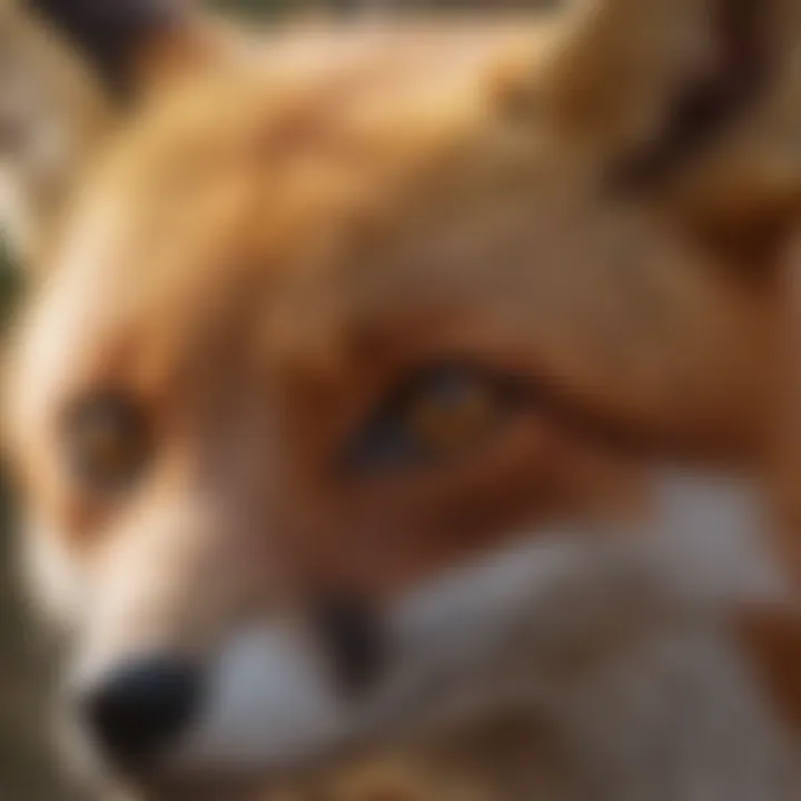 A close-up view of the red fox, highlighting its features and adaptations.
