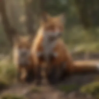 An illustration depicting the geographical distribution of red foxes across various regions.
