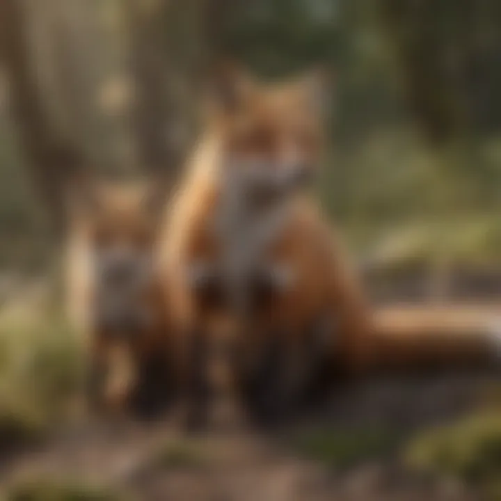 An illustration depicting the geographical distribution of red foxes across various regions.