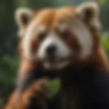 Conservationists working on a project focused on red panda preservation