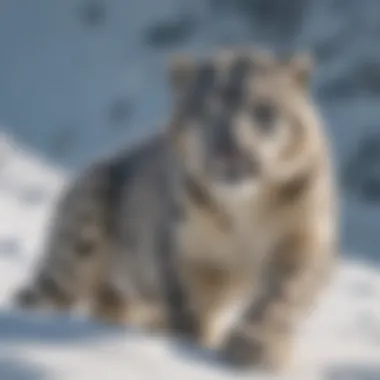 The Dangers of Poaching to Snow Leopards Illustration of poaching impact on wildlife conservation