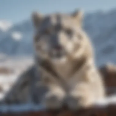 Geographical Distribution of Snow Leopards Map illustrating the range of snow leopards across Asia