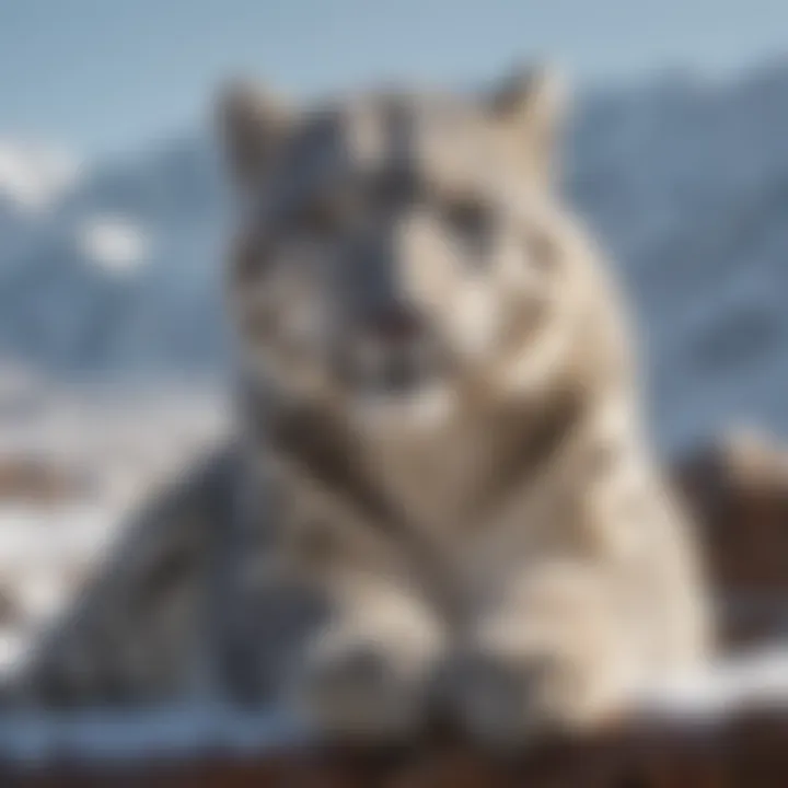 Geographical Distribution of Snow Leopards Map illustrating the range of snow leopards across Asia