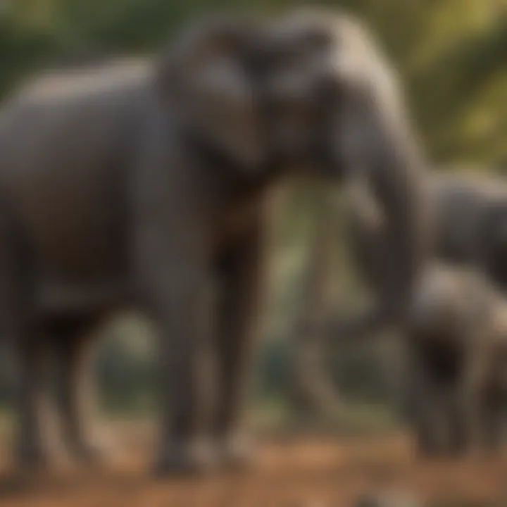 A comparison of an Asian elephant and an African elephant