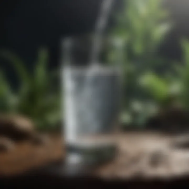 Illustration of various types of water filters