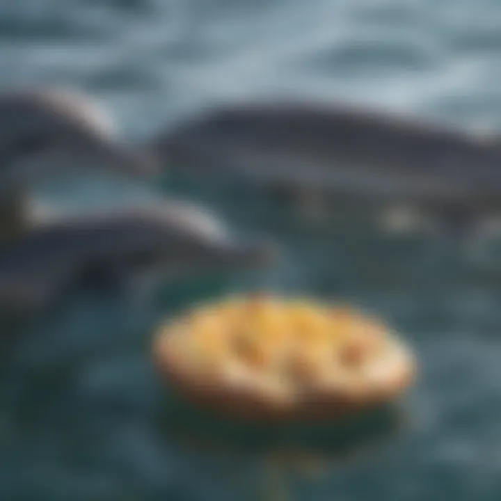 Dolphin Pod Sharing Food